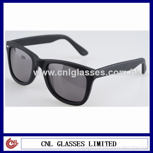 Hand Made Acetate Sunglasses, Matte Black Wayfarer Sunglasses With Ray Style